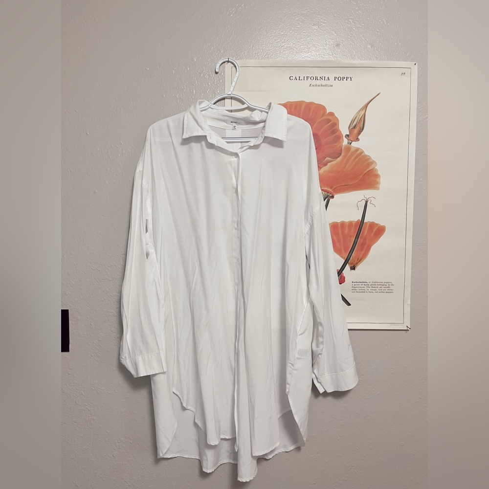 Long White Button Down